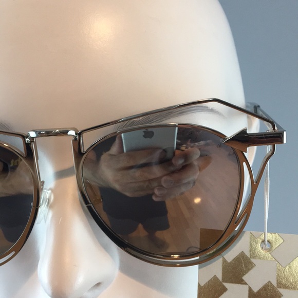 NWT Karen Walker Simon Round Mirrored Sunglasses - Picture 4 of 8